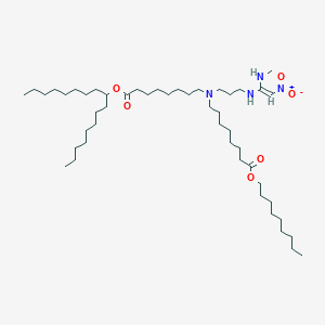 molecular formula C48H94N4O6 B13356134 Heptadecan-9-yl 8-((3-((1-(methylamino)-2-nitrovinyl)amino)propyl)(8-(nonyloxy)-8-oxooctyl)amino)octanoate 