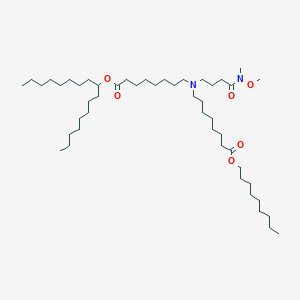 molecular formula C48H94N2O6 B13356220 Heptadecan-9-yl 8-((4-(methoxy(methyl)amino)-4-oxobutyl)(8-(nonyloxy)-8-oxooctyl)amino)octanoate 