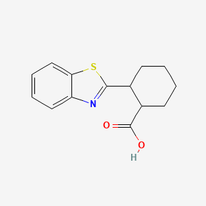 molecular formula C14H15NO2S B1335624 2-Benzothiazol-2-yl-cyclohexanecarboxylic acid CAS No. 852400-09-0