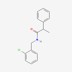 molecular formula C16H16ClNO B13356262 N-(2-chlorobenzyl)-2-phenylpropanamide 