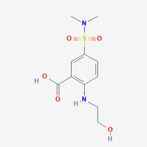 molecular formula C11H16N2O5S B1335627 5-[(Dimethylamino)sulfonyl]-2-[(2-hydroxyethyl)amino]benzoic acid CAS No. 91431-32-2