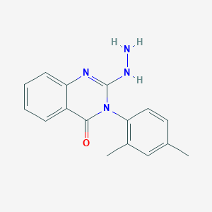 molecular formula C16H16N4O B1335628 3-(2,4-dimethylphenyl)-2-hydrazinoquinazolin-4(3H)-one CAS No. 77066-13-8