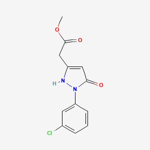 molecular formula C12H11ClN2O3 B1335641 methyl [1-(3-chlorophenyl)-5-hydroxy-1H-pyrazol-3-yl]acetate CAS No. 1158589-04-8
