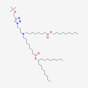 molecular formula C52H100N4O5 B13356485 Heptadecan-9-yl 8-((3-(4-(tert-butoxymethyl)-1H-1,2,3-triazol-1-yl)propyl)(8-(nonyloxy)-8-oxooctyl)amino)octanoate 