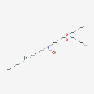 molecular formula C46H91NO3 B13356490 Heptadecan-9-yl 8-((2-hydroxyethyl)(8-(2-octylcyclopropyl)octyl)amino)octanoate 