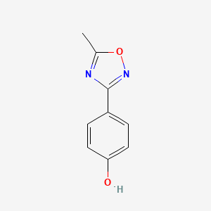 molecular formula C9H8N2O2 B1335650 4-(5-Methyl-1,2,4-oxadiazol-3-yl)phenol CAS No. 49787-02-2