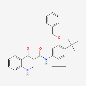 molecular formula C31H34N2O3 B13356732 N-(5-(Benzyloxy)-2,4-di-tert-butylphenyl)-4-oxo-1,4-dihydroquinoline-3-carboxamide 