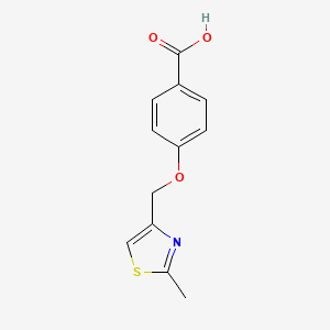 molecular formula C12H11NO3S B1335680 4-[(2-methyl-1,3-thiazol-4-yl)methoxy]benzoic Acid CAS No. 263270-62-8