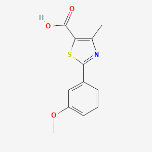 molecular formula C12H11NO3S B1335686 2-(3-methoxyphenyl)-4-methyl-1,3-thiazole-5-carboxylic Acid CAS No. 879636-95-0