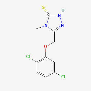 molecular formula C10H9Cl2N3OS B1335691 5-[(2,5-dichlorophenoxy)methyl]-4-methyl-4H-1,2,4-triazole-3-thiol CAS No. 588674-33-3
