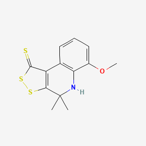 molecular formula C13H13NOS3 B1335695 6-methoxy-4,4-dimethyl-4,5-dihydro-1H-[1,2]dithiolo[3,4-c]quinoline-1-thione CAS No. 122246-15-5