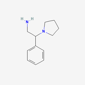 molecular formula C12H18N2 B1335697 2-Phenyl-2-(pyrrolidin-1-yl)ethanamine CAS No. 31466-46-3