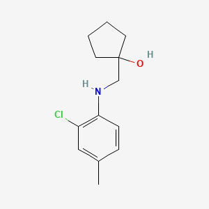 molecular formula C13H18ClNO B13357023 1-(((2-Chloro-4-methylphenyl)amino)methyl)cyclopentan-1-ol 