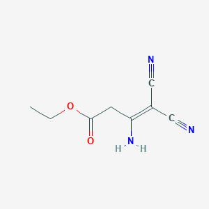 molecular formula C8H9N3O2 B1335708 Ethyl 3-amino-4,4-dicyanobut-3-enoate CAS No. 86165-77-7