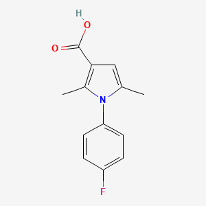 molecular formula C13H12FNO2 B1335715 1-(4-Fluorophenyl)-2,5-dimethyl-1H-pyrrole-3-carboxylic acid CAS No. 519151-74-7