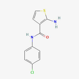 molecular formula C11H9ClN2OS B1335745 2-amino-N-(4-chlorophenyl)thiophene-3-carboxamide CAS No. 590351-14-7