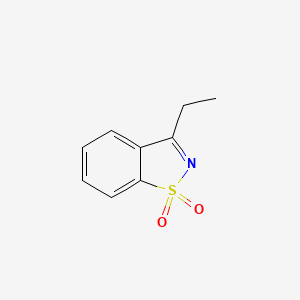 molecular formula C9H9NO2S B13357505 3-Ethylbenzo[d]isothiazole 1,1-dioxide CAS No. 61798-56-9