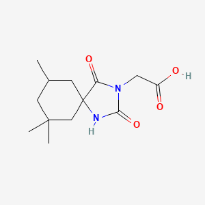 molecular formula C13H20N2O4 B1335755 2-{7,7,9-Trimethyl-2,4-dioxo-1,3-diazaspiro[4.5]decan-3-yl}acetic acid 