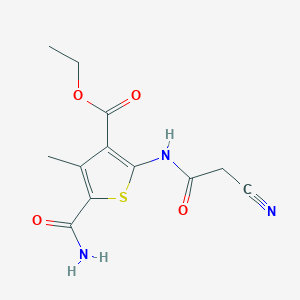 Ethyl 5-(aminocarbonyl)-2-[(cyanoacetyl)amino]-4-methylthiophene-3-carboxylate