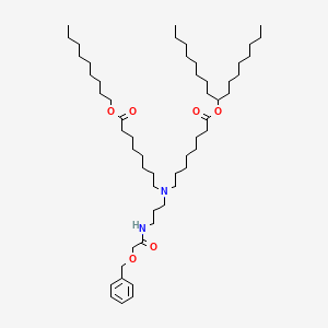 molecular formula C54H98N2O6 B13357589 Heptadecan-9-yl 8-((3-(2-(benzyloxy)acetamido)propyl)(8-(nonyloxy)-8-oxooctyl)amino)octanoate 