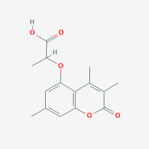 molecular formula C15H16O5 B1335764 2-[(3,4,7-Trimethyl-2-oxo-2H-chromen-5-YL)oxy]propanoic acid CAS No. 853892-40-7