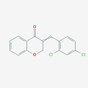 molecular formula C16H10Cl2O2 B1335789 3-[(E)-(2,4-dichlorophenyl)methylidene]-2,3-dihydro-4H-chromen-4-one 
