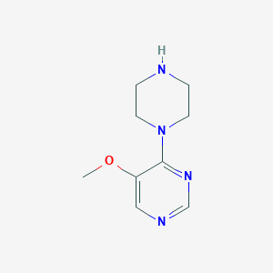 molecular formula C9H14N4O B133579 5-Methoxy-4-(piperazin-1-yl)pyrimidine CAS No. 141071-86-5