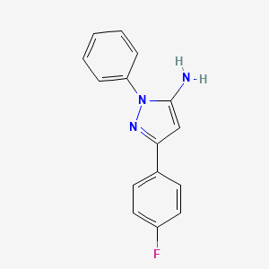 molecular formula C15H12FN3 B1335794 3-(4-Fluorophenyl)-1-phenyl-1H-pyrazol-5-amine CAS No. 72411-53-1