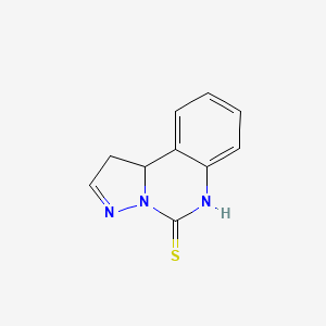 molecular formula C10H9N3S B1335802 1H,5H,6H,10bH-pyrazolo[1,5-c]quinazoline-5-thione CAS No. 59553-09-2
