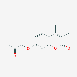 molecular formula C15H16O4 B1335814 3,4-Dimethyl-7-(1-methyl-2-oxopropoxy)-2H-chromen-2-one CAS No. 314742-02-4