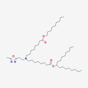 molecular formula C47H89N3O5 B13358205 Heptadecan-9-yl 8-((2-(5-methyl-1,3,4-oxadiazol-2-yl)ethyl)(8-(nonyloxy)-8-oxooctyl)amino)octanoate 