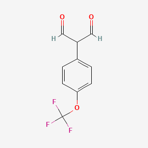 molecular formula C10H7F3O3 B1335825 2-[4-(Trifluoromethoxy)phenyl]propanedial CAS No. 493036-48-9