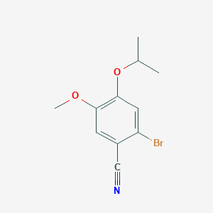molecular formula C11H12BrNO2 B1335848 2-Bromo-4-isopropoxy-5-methoxybenzonitrile CAS No. 515846-11-4