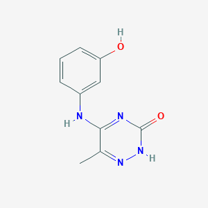B1335857 5-[(3-hydroxyphenyl)amino]-6-methyl-1,2,4-triazin-3(2H)-one CAS No. 685551-56-8