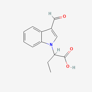 2-(3-formyl-1H-indol-1-yl)butanoic acid
