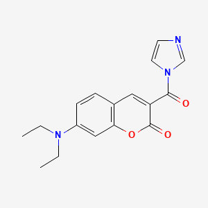 molecular formula C17H17N3O3 B1335862 1-[7-(Diethylamino)-3-coumarinylcarbonyl]imidazole CAS No. 261943-47-9