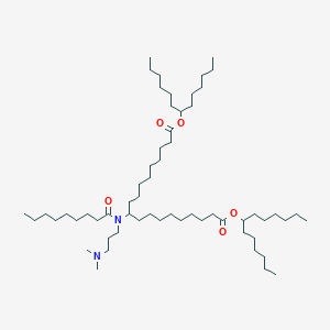 molecular formula C59H116N2O5 B13358701 Di(tridecan-7-yl) 10-(N-(3-(dimethylamino)propyl)nonanamido)nonadecanedioate 