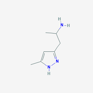 molecular formula C7H13N3 B1335873 1-(5-methyl-1H-pyrazol-3-yl)propan-2-amine CAS No. 1025087-55-1