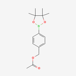 molecular formula C15H21BO4 B1335877 [4-(4,4,5,5-tetramethyl-1,3,2-dioxaborolan-2-yl)phenyl]methyl Acetate CAS No. 562098-08-2