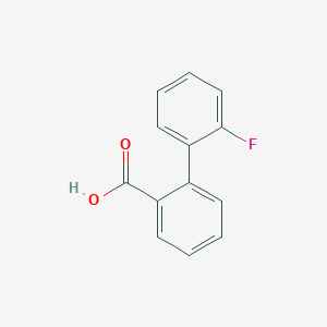 molecular formula C13H9FO2 B1335878 2-(2-fluorophenyl)benzoic Acid CAS No. 361-92-2