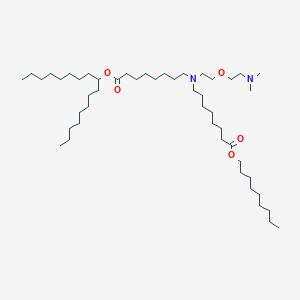 molecular formula C48H96N2O5 B13358800 Heptadecan-9-yl 8-((2-(2-(dimethylamino)ethoxy)ethyl)(8-(nonyloxy)-8-oxooctyl)amino)octanoate 