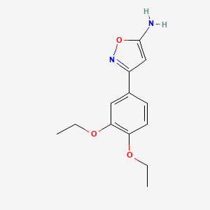 B1335890 3-(3,4-Diethoxyphenyl)isoxazol-5-amine CAS No. 501325-89-9