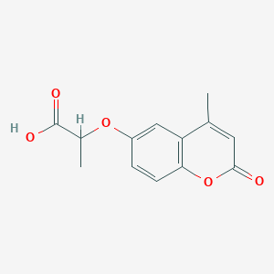 molecular formula C13H12O5 B1335894 2-[(4-甲基-2-氧代-2H-色满-6-基)氧基]丙酸 CAS No. 96078-22-7