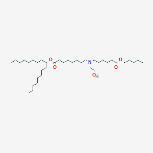 molecular formula C38H75NO5 B13358963 Heptadecan-9-yl 8-((2-hydroxyethyl)(6-oxo-6-(pentyloxy)hexyl)amino)octanoate 