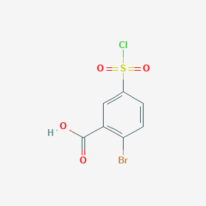 molecular formula C7H4BrClO4S B1335897 2-Bromo-5-(chlorosulfonyl)benzoic acid CAS No. 3285-31-2