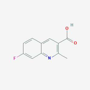 molecular formula C11H8FNO2 B1335900 7-Fluoro-2-methylquinoline-3-carboxylic acid CAS No. 879361-44-1