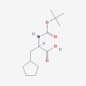 molecular formula C13H23NO4 B1335907 Boc-β-环戊基-DL-丙氨酸 CAS No. 401514-71-4
