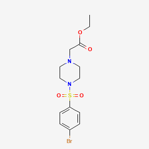 molecular formula C14H19BrN2O4S B1335911 Ethyl 2-(4-((4-bromophenyl)sulfonyl)piperazin-1-yl)acetate CAS No. 1022353-79-2