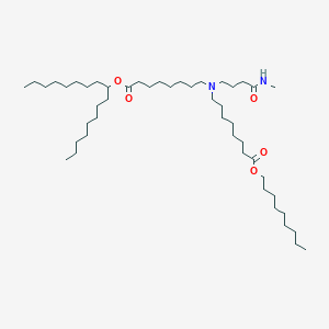 molecular formula C47H92N2O5 B13359279 Heptadecan-9-yl 8-((4-(methylamino)-4-oxobutyl)(8-(nonyloxy)-8-oxooctyl)amino)octanoate 