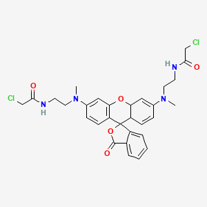 molecular formula C30H32Cl2N4O5 B1335929 N,N'-Bis[2-(chloroacetamido)ethyl]-N,N'-dimethylrhodamine CAS No. 1022050-89-0